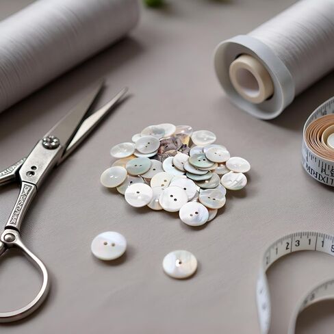 30Pcs Gray Pearl Shell Buttons for Sewing, Mother of Pearl Set, Shell Buttons for Clothes Blazer Suits Shirts Crafts DIY 15mm/18mm/20mm 3 Sizes 2 Holes, Sewing Notions and Supplies in Saudi Arabia