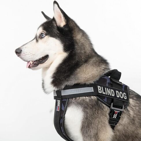 Dogline Unimax Dog Harness Step مع بقع الكلب الأعمى عاكسة لا تبرز ، وأشرطة قابلة للتعديل ، والنيوبرين القابل للتنفس من أجل الطبية ، والخدمة ، والتعرف على الكلاب وتدريب الكلاب 36 إلى 46 "Giraffe Gray in Kuwait