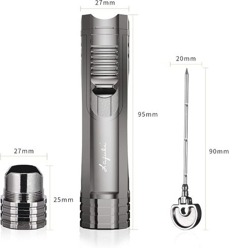 Triple Jet Flame Cigar Lighter, Cigar Punch, Cigar Draw Enhancer, Cigar Holder,All-in-one Refillable Butane Torch Lighter. Cigar Accessories(Gas Not Included) in Saudi Arabia