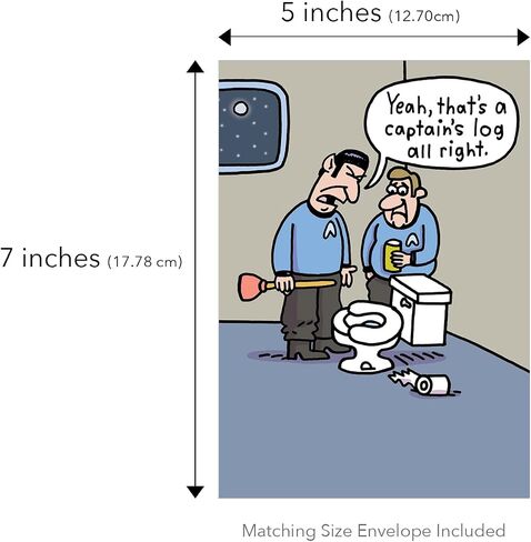Men's Funny Adult Birthday Greeting Card (5" x 7") by Smart Alex 3 Pack + 3 Envelopes (Star Trek Captain's Log) in Kuwait