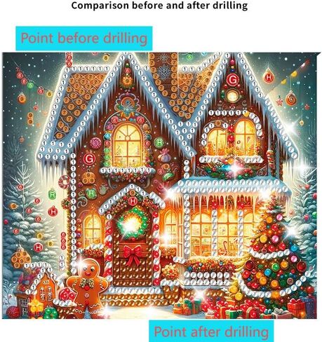 ygbaby 6 عبوات DIY 5D Diamond Painting بطاقات عيد الميلاد للبالغين للكبار الكريستال Tree Tree Diamond Art Cards Merry Christmas Gifts Gem Art Art لعائلة عيد الميلاد والأصدقاء in Saudi Arabia