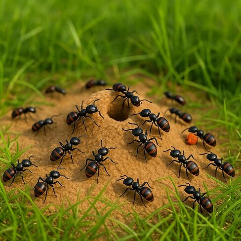 30 PCS النمل البلاستيكي ، النمل المزيف الأسود لزخارف الحفلات ، ألعاب هالوين مزحة ، النكات العملية ، زينة الكيك in Saudi Arabia