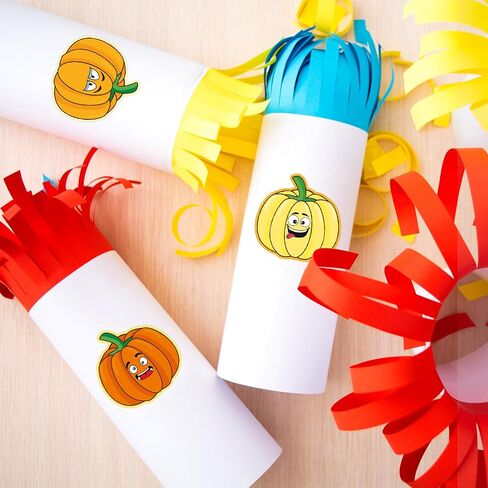 Ceiba Tree 500Pcs Pumpkin Stickers Halloween Pumpkin Shaped Sticker Roll for Kids Self Adhesive Sealing Labels Fall Autumn Party Supplies in Saudi Arabia