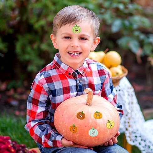 Ceiba Tree 500Pcs Pumpkin Stickers Halloween Pumpkin Shaped Sticker Roll for Kids Self Adhesive Sealing Labels Fall Autumn Party Supplies in Saudi Arabia