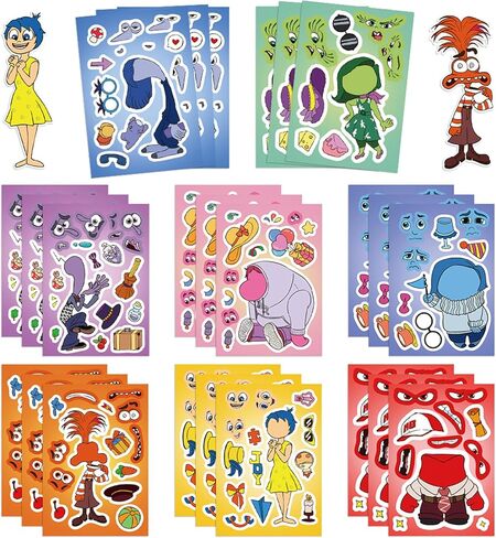 24 Sheets Cute Disney Stickers for Kids Make Your Own Cartoon Moana Sticker Make a Face Stickers for Teens Girls Boys, Classroom Rewards Movies Themed Art Craft Party Supplies (Moana) in Kuwait