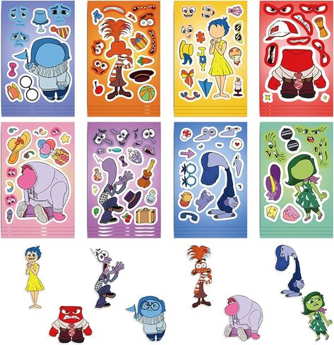 24 Sheets Cute Disney Stickers for Kids Make Your Own Cartoon Moana Sticker Make a Face Stickers for Teens Girls Boys, Classroom Rewards Movies Themed Art Craft Party Supplies (Moana) in Kuwait