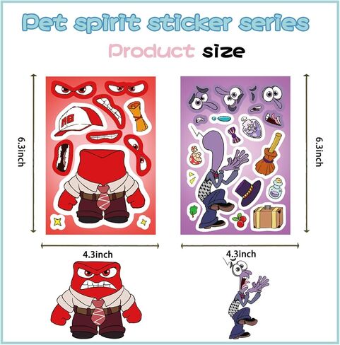 24 Sheets Cute Disney Stickers for Kids Make Your Own Cartoon Moana Sticker Make a Face Stickers for Teens Girls Boys, Classroom Rewards Movies Themed Art Craft Party Supplies (Moana) in Kuwait