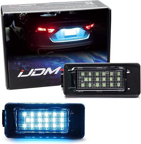iJDMTOY OEM-Fit 3W Full LED License Plate Light Kit Compatible With 2019/2020-up Nissan Altima Sentra Versa Rogue, Powered by 18-SMD Xenon White LED in Kuwait