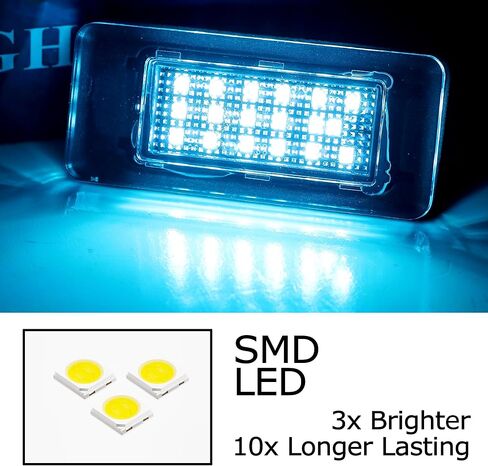 iJDMTOY OEM-Fit 3W Full LED License Plate Light Kit Compatible With 2019/2020-up Nissan Altima Sentra Versa Rogue, Powered by 18-SMD Xenon White LED in Kuwait