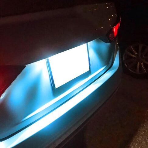 iJDMTOY OEM-Fit 3W Full LED License Plate Light Kit Compatible With 2019/2020-up Nissan Altima Sentra Versa Rogue, Powered by 18-SMD Xenon White LED in Kuwait