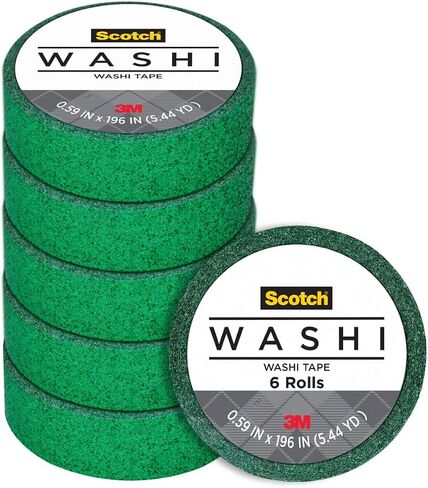 تعبيرات سكوتش شريط بريق washi ، شريط الفنون والحرف اليدوية ، .59 في x 196 بوصة ، بريق أخضر داكن ، 6 لفات in Saudi Arabia