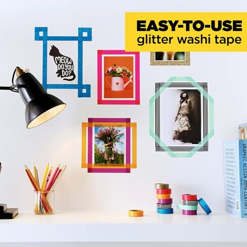 تعبيرات سكوتش شريط بريق washi ، شريط الفنون والحرف اليدوية ، .59 في x 196 بوصة ، بريق أخضر داكن ، 6 لفات in Saudi Arabia
