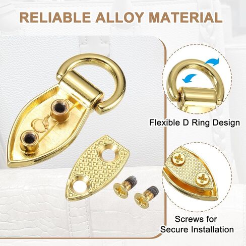 PATIKIL Bag Side Clip Buckle, Metal Purse Suspension Clasp Suspending Leaf Shape Handbag D Ring Buckle Chain Link Connector in Saudi Arabia