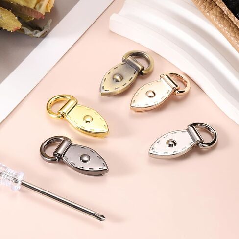 PATIKIL Bag Side Clip Buckle, Metal Purse Suspension Clasp Suspending Leaf Shape Handbag D Ring Buckle Chain Link Connector in Saudi Arabia