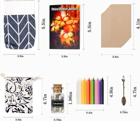 مجموعة Witchcraft Supplies Kit ، 86 PCS WICCAN Supplies وأدوات ، تشمل الأعشاب المجففة ، الجرار الكريستالية ، شموع ملونة وجزر بار ، للمبتدئين السحرة Pagan مذبح in Kuwait