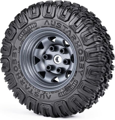 Aluminium Wheel Rims & Rubber Tires Set 1.55" Upgrades for 1/18 Axial UTB18 Capra Unlimited Trail RC Buggy Truck Car in Saudi Arabia