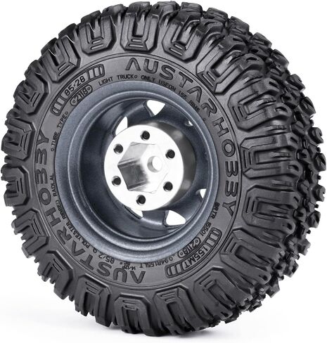 Aluminium Wheel Rims & Rubber Tires Set 1.55" Upgrades for 1/18 Axial UTB18 Capra Unlimited Trail RC Buggy Truck Car in Saudi Arabia