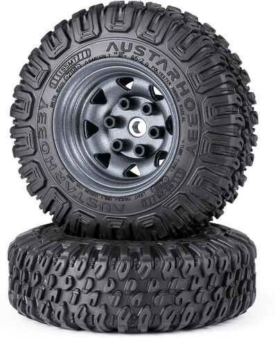 Aluminium Wheel Rims & Rubber Tires Set 1.55" Upgrades for 1/18 Axial UTB18 Capra Unlimited Trail RC Buggy Truck Car in Saudi Arabia