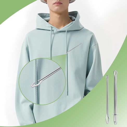 12 Pcs Metal Drawstring Threader Tool with Clip - Bodkin Sewing Tool for Elastic, Rope and Hoodie String in Kuwait