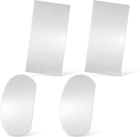MABOR 4PCS مكشطة الطين الفولاذ المقاوم للصدأ ، أضلاع الفوضى الفضية مكشطة مسنن طين النحت القاطع الأدوات الأدوات النحت السيراميك أدوات النحت لفنانين المنسوجين النمذجة بوتر in Saudi Arabia