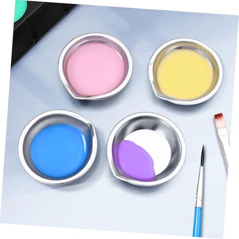 صينية ألوان مائية من الفولاذ المقاوم للصدأ 18 مساءً للطلاب والفنانين لوحة الطلاء متعددة الوظائف. in Kuwait