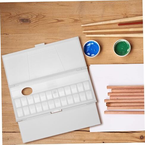 Watercolor Paint Box with Cover Compartments Folding Palette for Artists Lightweight and Portable Color Mixing Tray for Art Studio and School in Saudi Arabia