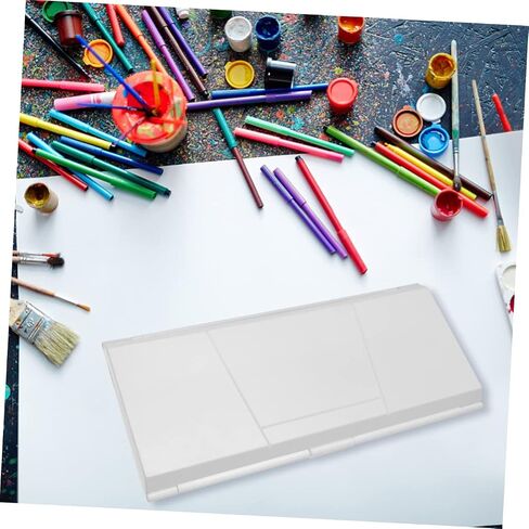 Watercolor Paint Box with Cover Compartments Folding Palette for Artists Lightweight and Portable Color Mixing Tray for Art Studio and School in Saudi Arabia