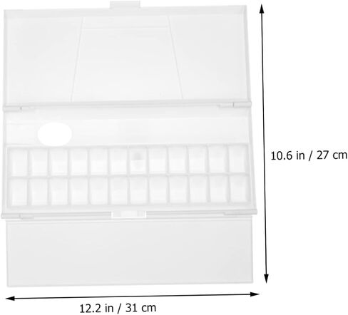 Watercolor Paint Box with Cover Compartments Folding Palette for Artists Lightweight and Portable Color Mixing Tray for Art Studio and School in Saudi Arabia