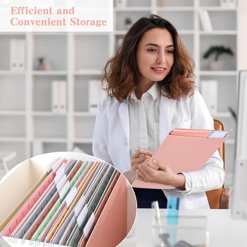 gisgfim 12 Pack Pastel Expanding Hanging File Folders Letter Size Insertable 1/5 Cut Tabs for Filing Cabinets Extra Capacity File Folders Hanging Organizer for Desk Home Office School in Saudi Arabia