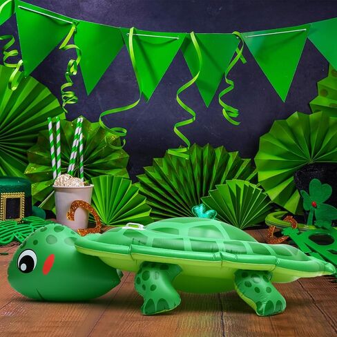 HyDren 79inch Extra Large Inflatable Pool Float for Kid, Sea Turtle Pool Toy with Duty Handles Realistic Animal Summer Blow Up Beach Supplies for Birthday Swimming Party Decor in Saudi Arabia