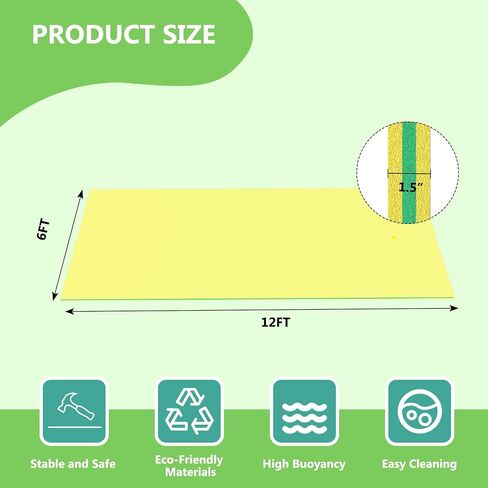 Floating Mat for Lake, 9/12/18 FT Floating Water Mat with Tear-Resistant XPE Foam in Kuwait