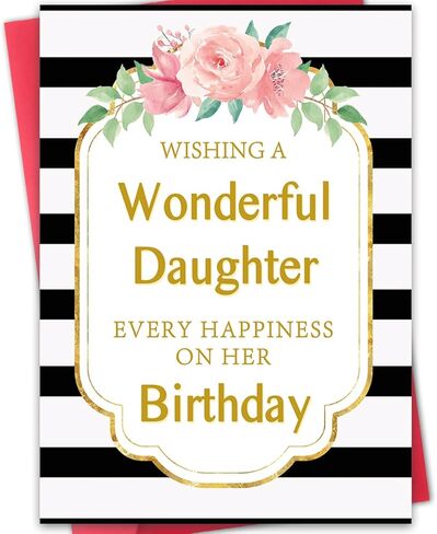 Birthday Card for Aunt,Unique Auntie Gifts from Nephew Niece,Thick Card Stock with Premium Envelope 5.3in x 8in in Kuwait