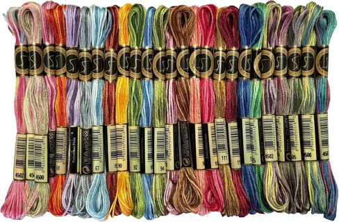 26 لونًا رائعًا من خيوط الخياطة المتقاطعة المتنوعة، مجموعة B in Kuwait