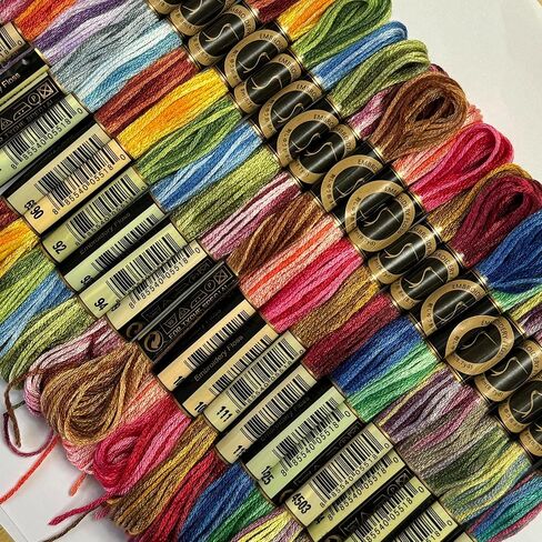 26 لونًا رائعًا من خيوط الخياطة المتقاطعة المتنوعة، مجموعة B in Kuwait