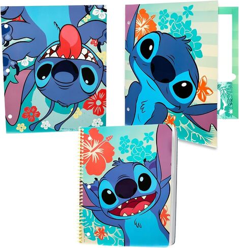 Disney Stitch إلى مجموعة المدرسة - 13 جهاز كمبيوتر مع التجربة 626 مجلدات ، دفتر ملاحظات ، محو ، حالة ، الوشم ، وأكثر من | تم تعيين لوازم الفصول الدراسية ليلو وغرزة للأطفال in Saudi Arabia