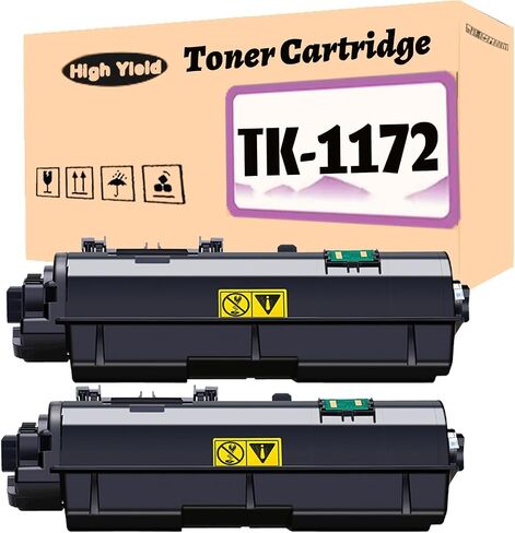 متوافق مع TK-1170 TK-1171 TK-1172 TK-1174 استبدال خرطوشة الحبر عالية العائد ل Kyocera TK1170 TK1171 TK1172 لـ ECOSYS M2040DN M2540DN M2640IDW PRINTER 2-PACK in Kuwait