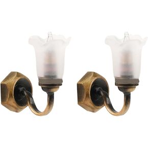 Waldosia 1:12 Scale Dollhouse Miniature Wall Sconce – 12 Volts Tulip Light Fixture for Vintage Mini Rooms, Booknook or Dioramas in Kuwait