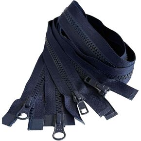 2pcs ykk #5 مفصول في اتجاهين بلاستيكيين مقولبان ، سستة سترة مفتوحة - لون الشريط: منتصف الليل البحرية #058W - اختر طولك - مصنوع في الولايات المتحدة (منتصف الليل البحرية #058W ، 32 "بوصة) in Kuwait