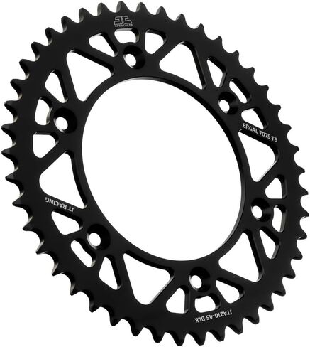 ضرس خلفي JT Sprockets JTA210.40BLK من الألومنيوم المؤكسد باللون الأسود 7075 T6، فردي in Kuwait