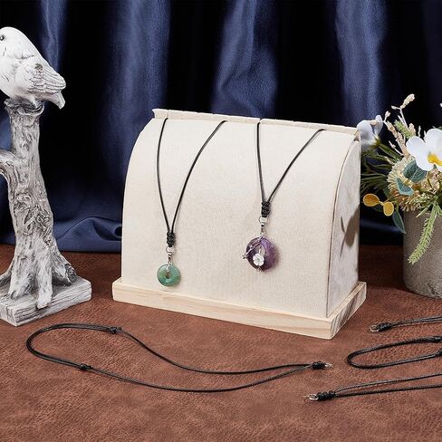 PH PandaHall Waxed Cord Necklace 36pcs Necklace String Rope Adjustable Necklaces With Metal Ring for Pendants Jewelry Making in Saudi Arabia