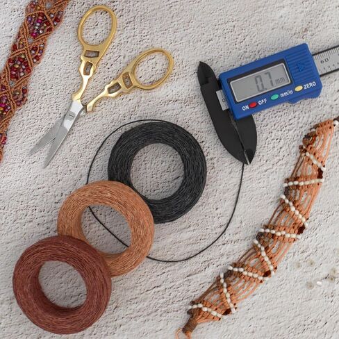 سلك الكتان المصنوع من Beadsmith - سلك الديكور ذو 4 طبقات ، لون أسود ، 25 ياردة ، قطره 0.7 مم in Saudi Arabia