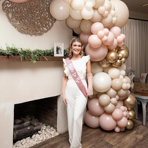 White Sand Gold Balloons Set, 12 Inch Double Stuffed Blush Beige Boho Party Balloons with Metallic Chrome Gold Neutral Cream Nude Latex Balloon for Birthday Baby Bridal Shower Wedding Party Decoration in Kuwait