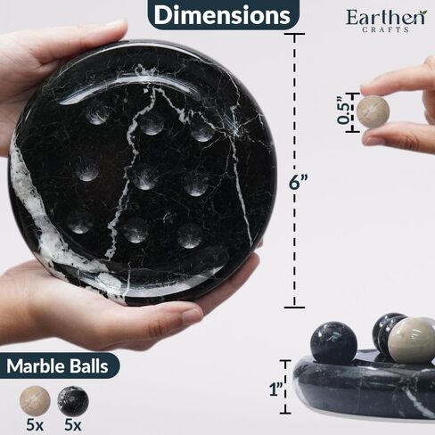 لعبة Marble Tic Tac Tae Board Game 6 بوصات لعبة Black و Verona Stone Ball Game لغرفة المعيشة ، رف الكتب ، عيد ميلاد ، زخرفة داخلية وظيفية in Kuwait