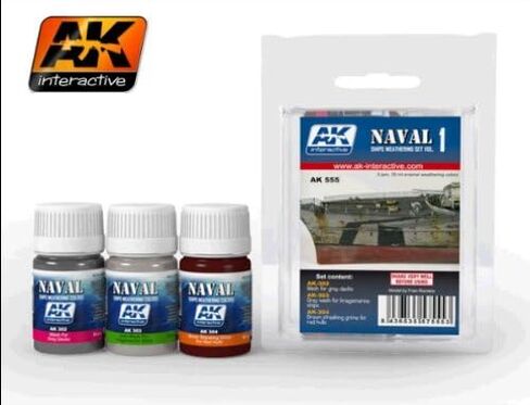 AK Interactive Naval Ships Weathering Vol. 1 Enamel Paint Set (302, 303, 304) in Saudi Arabia
