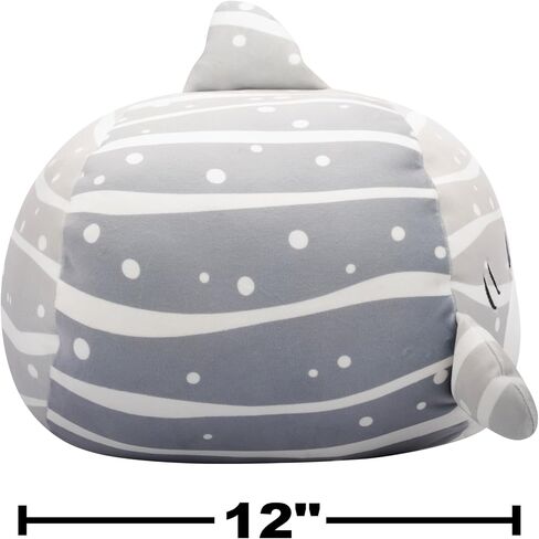 Squishmallows Original 12-Inch Sachie Grey Striped Shark Stackables - Official Jazwares Plush in Saudi Arabia