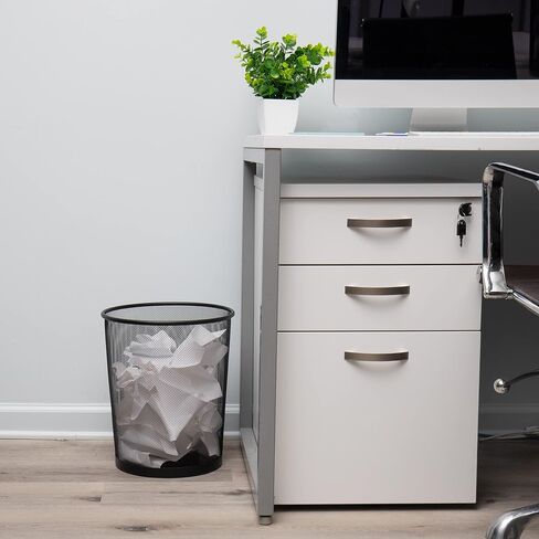 Mind Reader Mesh Trash Can ، مجموعة من 3 ، سلة ورقية نفايات ، جولة ، مكتب ، شبكة معدنية ، 11.5 "L x 11.5" W × 13.75 "H ، Black in Saudi Arabia