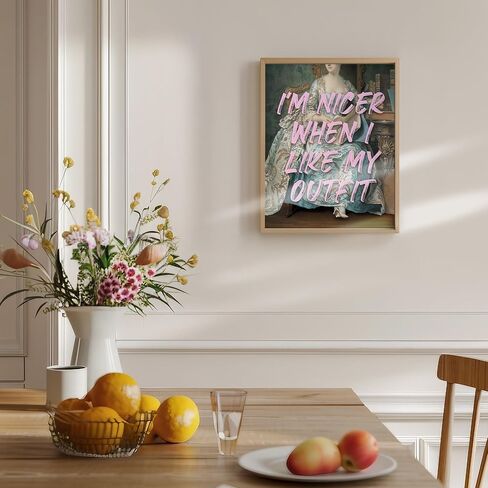 Preppy Bathroom Wall Decor - Pink Cute Bathroom Decor - Trendy Room Decor for Women, Girls Bedroom - Bathroom Pictures, Powder room Funky Bathroom Wall Art - Teen Room Decor, Chic Home Decor Aesthetic in Saudi Arabia