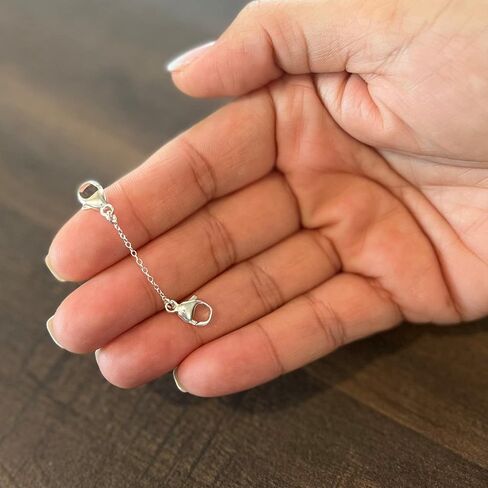 Nostrand Sterling Silver Silver 1mm سلسلة كابلات كبيرة جراد البحر سلامة سلامة 2 "، 3" in Kuwait