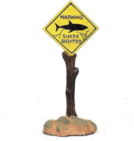 Petta Aquarium Decor,2 Pcs Floating Shark with Shark Warning Sign Ornament Decoration for Aquarium Fish Tank in Saudi Arabia