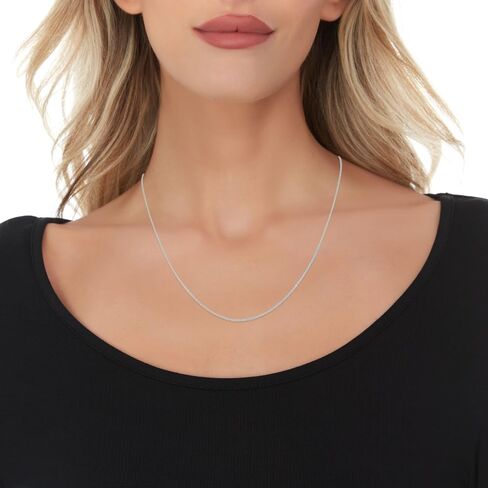 Floreo 14K أبيض الذهب مزدوج قابلة للتمديد قابلة لسلسلة الكابل الماس القابلة للتعديل ، 16 " - 17" - 18 بوصة in Saudi Arabia